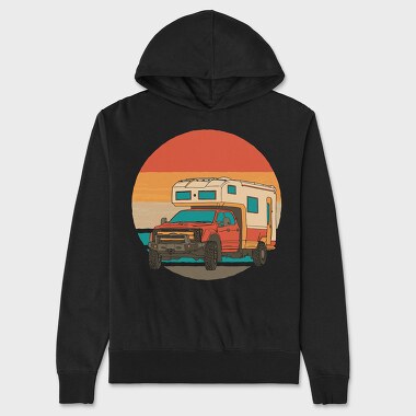 Retrosunset Camper, Унисекс Мъжко Суичър