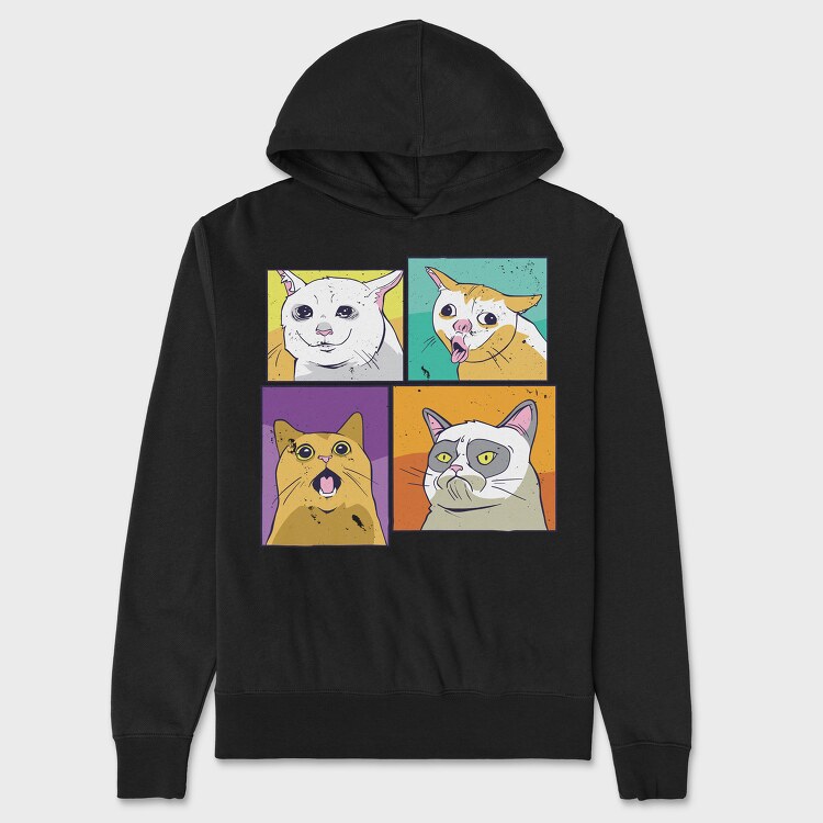 Meme Cats, Унисекс Мъжко Суичър