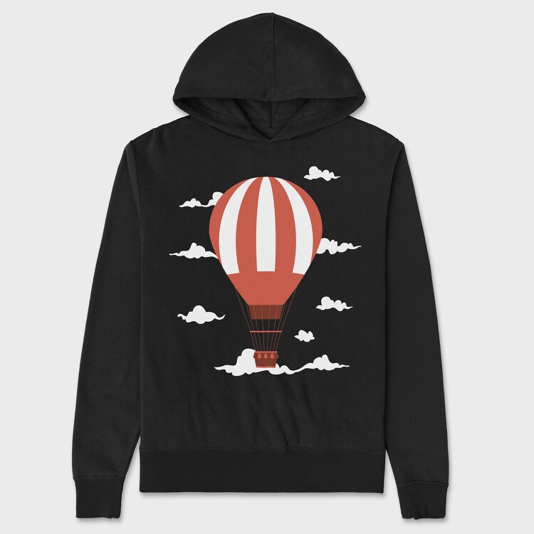 Hot Air Balloon, Unisex Men's Hoodie