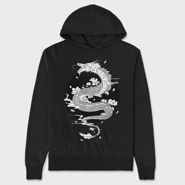 Japanese Tattoo Dragon, Unisex Men's Hoodie