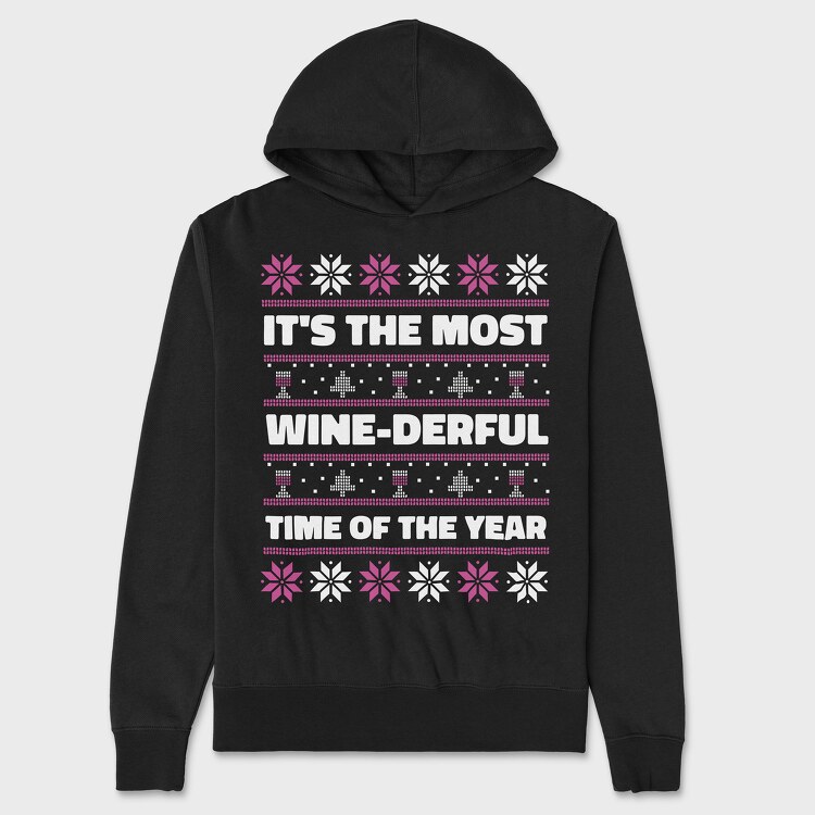 Ugly Sweater Wine, Unisex Men's Hoodie