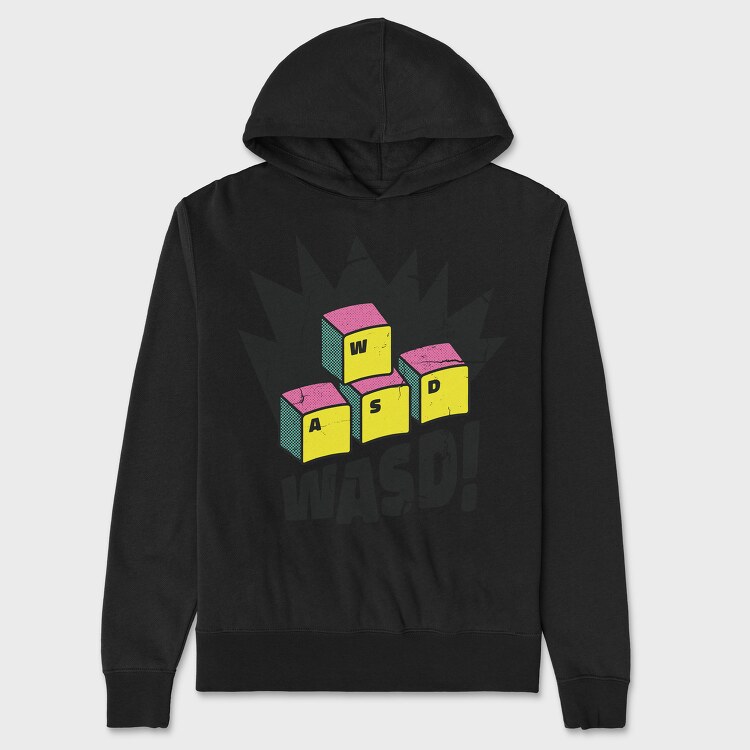 Wasd, Unisex Men's Hoodie