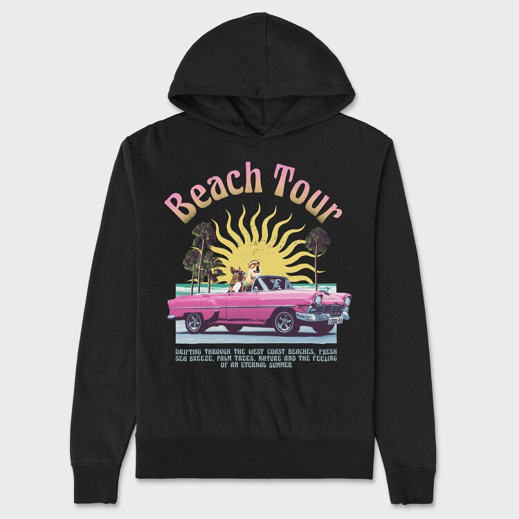 Beach Tour, Unisex Men's Hoodie