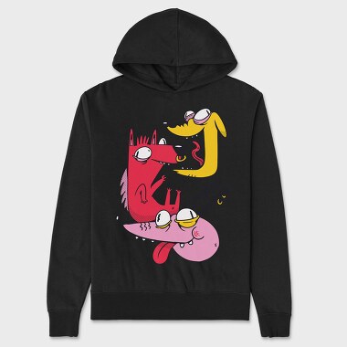 Crazy Dog, Unisex Men's Hoodie
